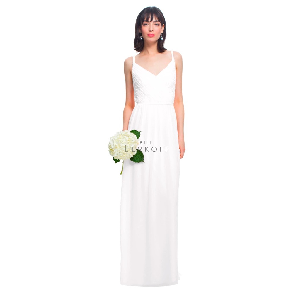 NWT White Dress - Bill Levkoff bride, bridesmaid - Full Length